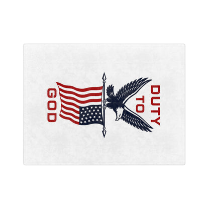 Duty to God American Eagle Blanket