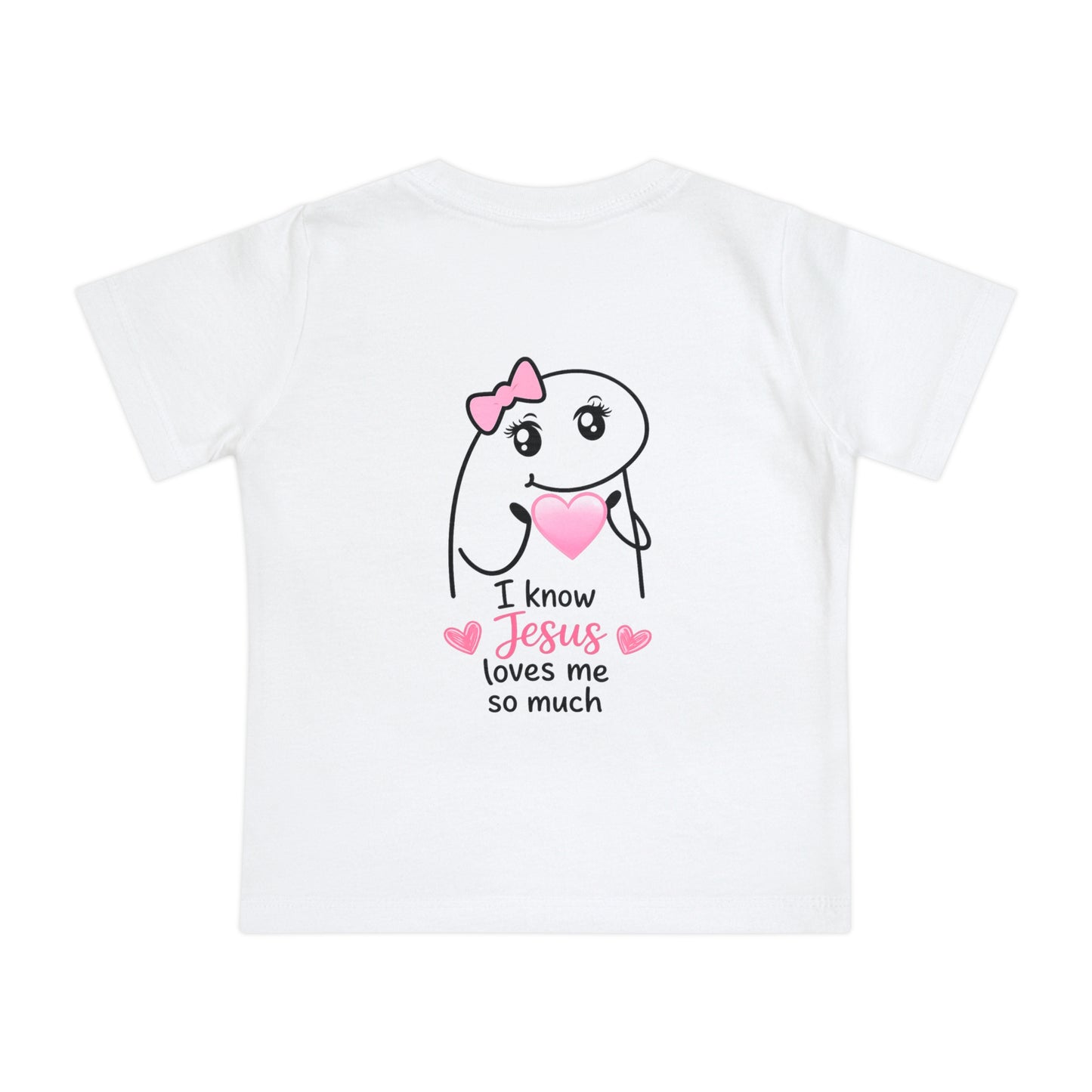 Christian Baby T-Shirt - "Christ is my firm foundation" Heart Design (I Know Jesus Loves Me)