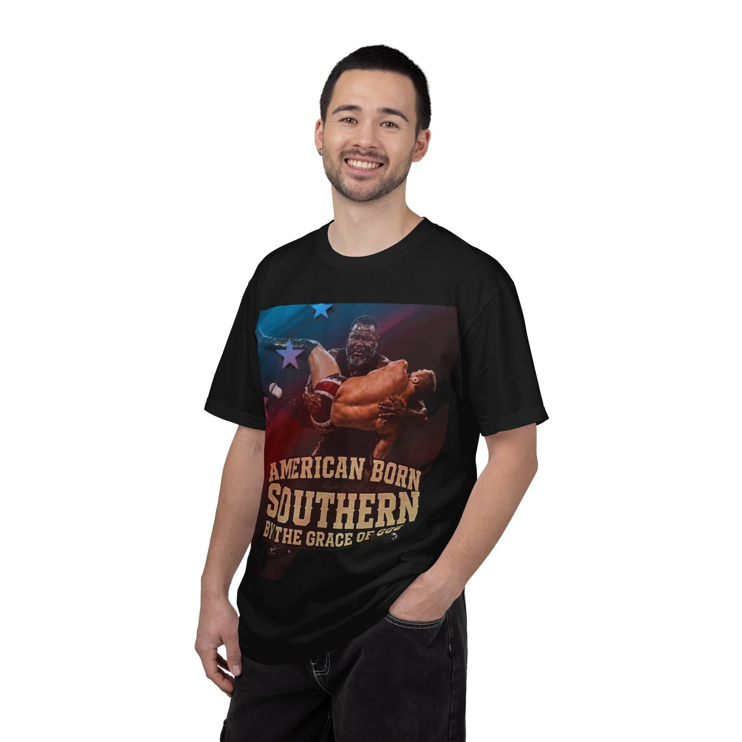 Southern Born T-Shirt — "American Born Southern by the Grace of God" Graphic Tee