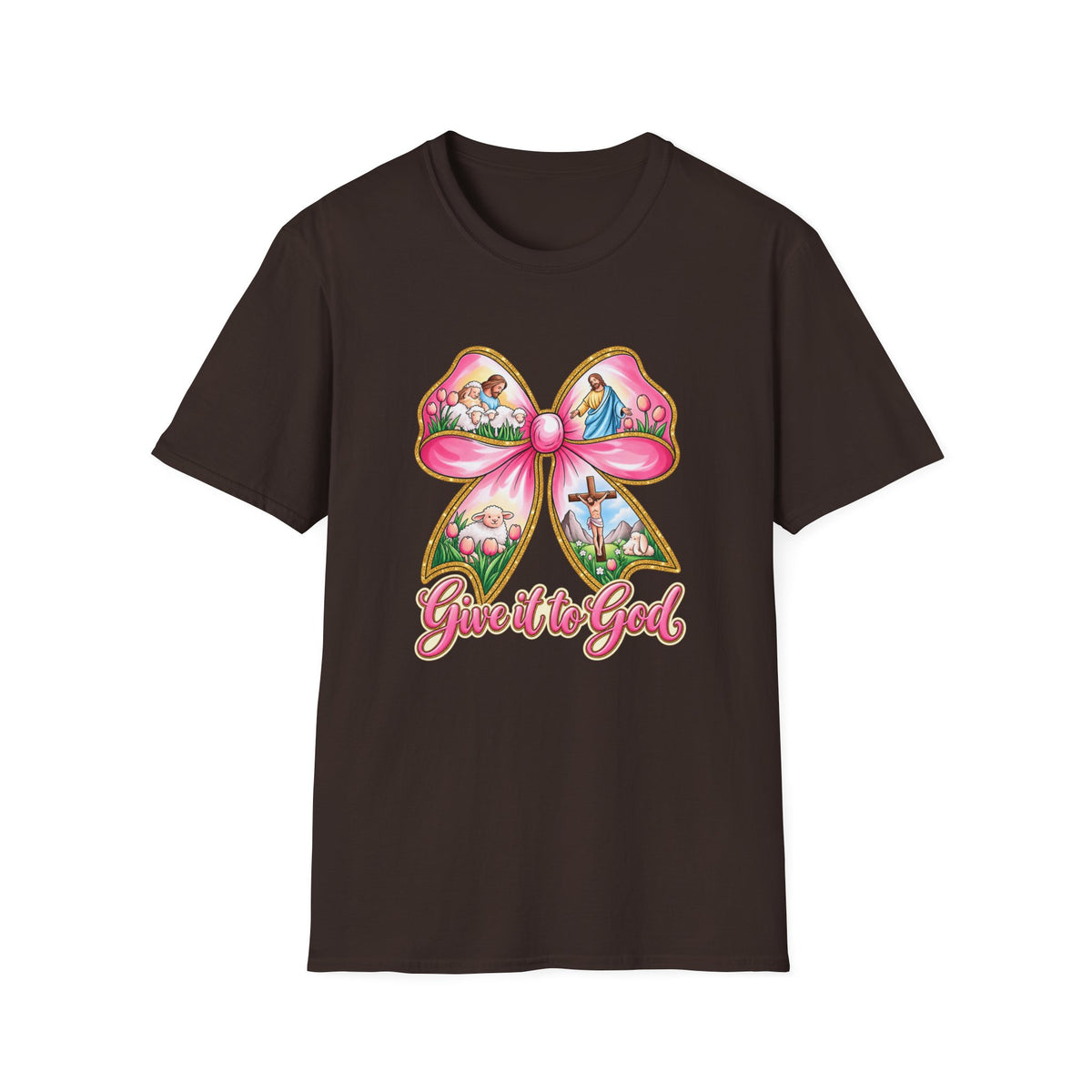 Give It to God Bow T-Shirt — Christian Faith Inspirational Tee