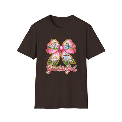 Give It to God Bow T-Shirt — Christian Faith Inspirational Tee