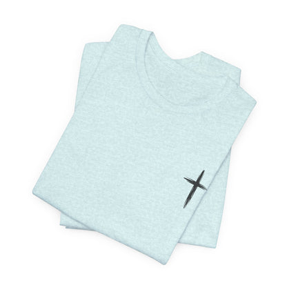 Christian Cross T-Shirt — “By His Wounds We Are Healed” Isaiah 53:5 Inspirational Tee