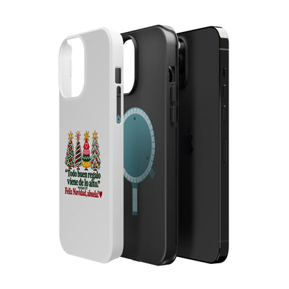 Christmas Grandma Phone Case — “Todo buen regalo viene de lo alto” Magnetic Impact-Resistant Case