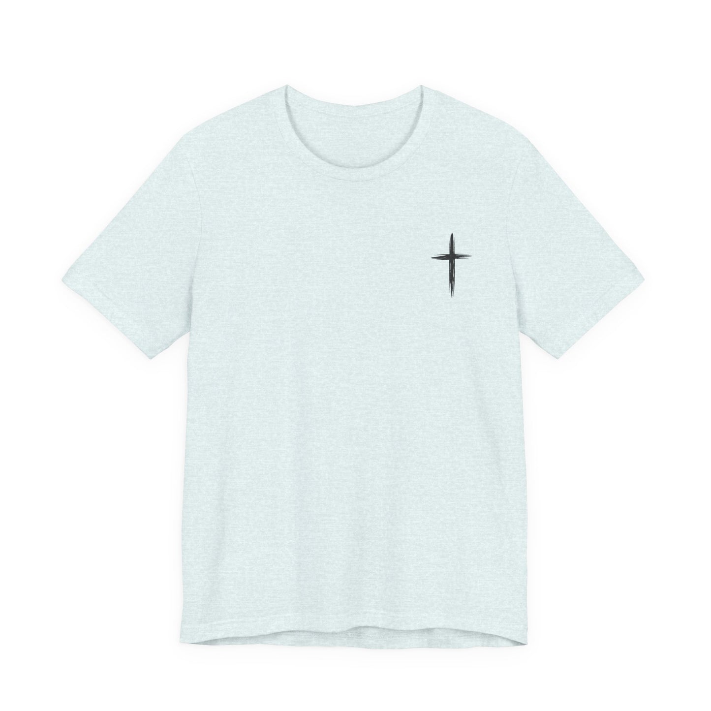 Christian Cross T-Shirt — “By His Wounds We Are Healed” Isaiah 53:5 Inspirational Tee