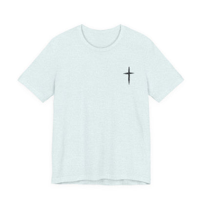 Christian Cross T-Shirt — “By His Wounds We Are Healed” Isaiah 53:5 Inspirational Tee