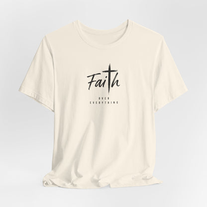 Faith Cross T-Shirt — 'Our Father' Lord's Prayer Back Print Christian Tee