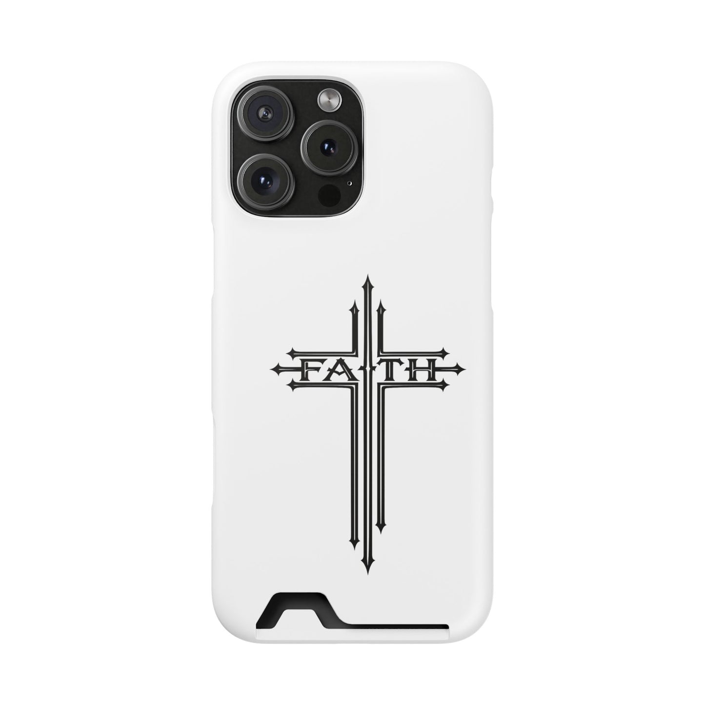 Faith Cross Phone Case with Card Holder — Slim Protective Wallet Case