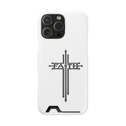 Faith Cross Phone Case with Card Holder — Slim Protective Wallet Case