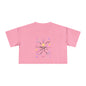 God Says I Am Floral Crop Tee — Christian Inspirational Women's Top