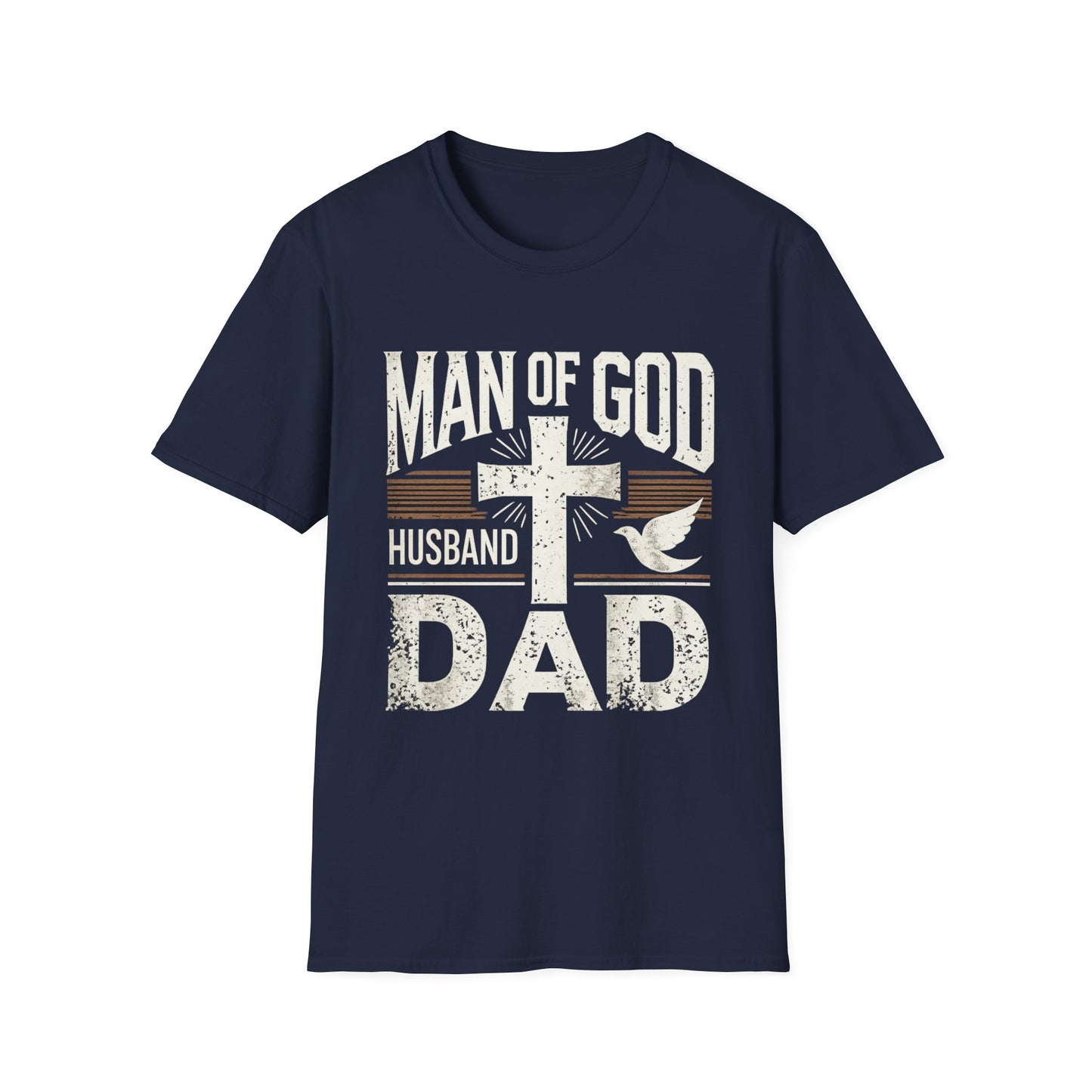 Man of God Dad T-Shirt – Christian Husband & Father Faith Tee