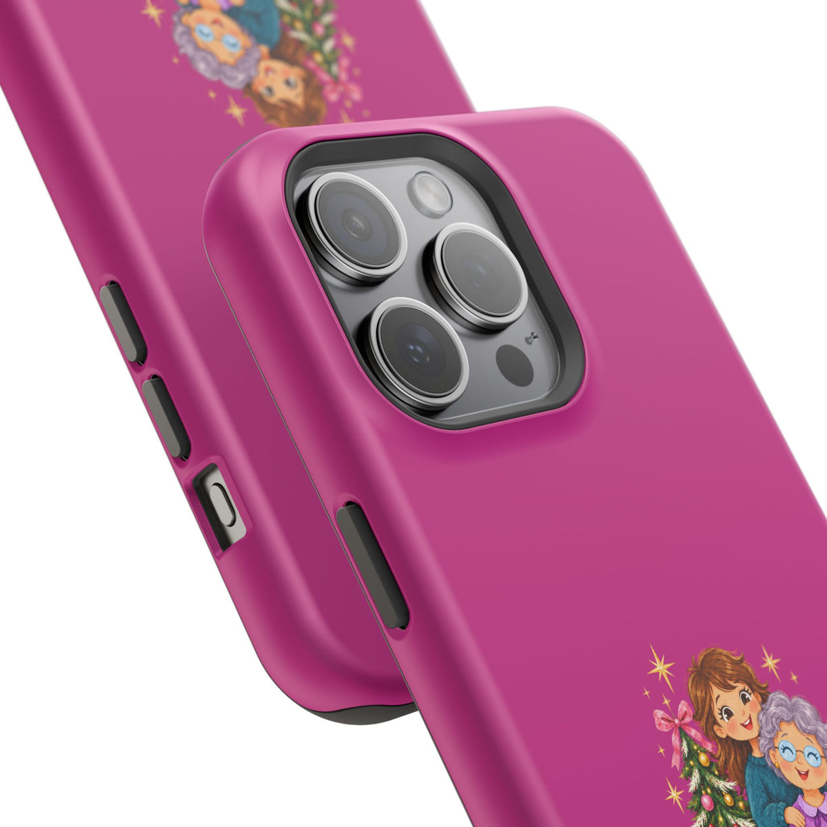Magenta Christmas Grandma Phone Case — "Abuela, eres un regalo de Dios. ¡Feliz Navidad!" Magnetic Impact-Resistant
