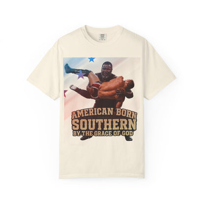 Southern Born T-Shirt — "American Born Southern by the Grace of God" Graphic Tee