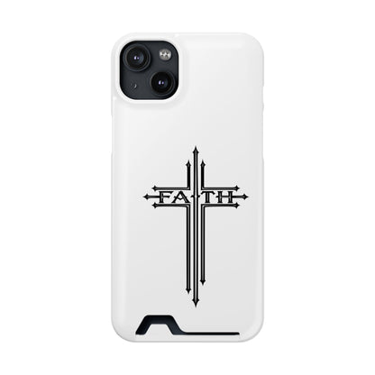 Faith Cross Phone Case with Card Holder — Slim Protective Wallet Case
