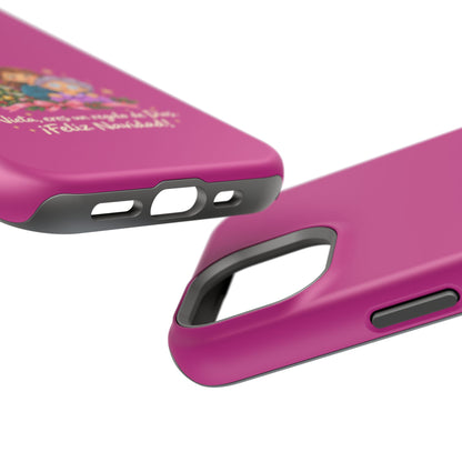 Magenta Christmas Grandma Phone Case — "Abuela, eres un regalo de Dios. ¡Feliz Navidad!" Magnetic Impact-Resistant