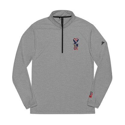 Adidas Quarter-Zip Pullover — "250 America Duty to God" Embroidered
