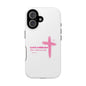 Phone Case — "God is within her, She will not fall" Pink Cross Magnetic Impact-Resistant Case