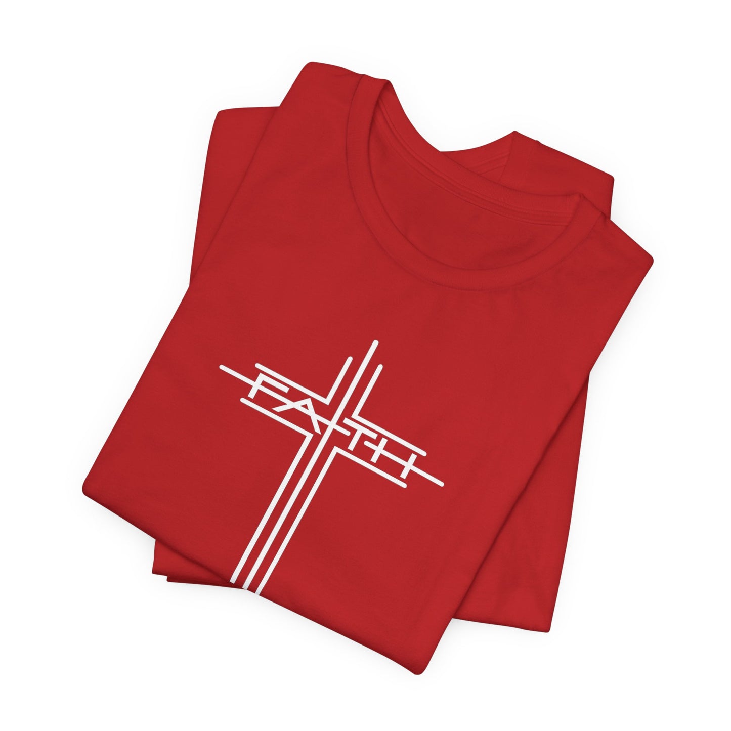 Christian Cross T-Shirt – Subtle White Cross Faith Tee