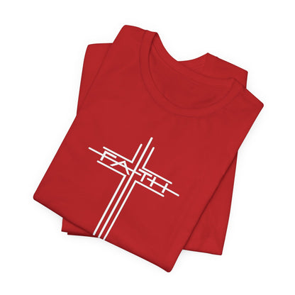 Christian Cross T-Shirt – Subtle White Cross Faith Tee