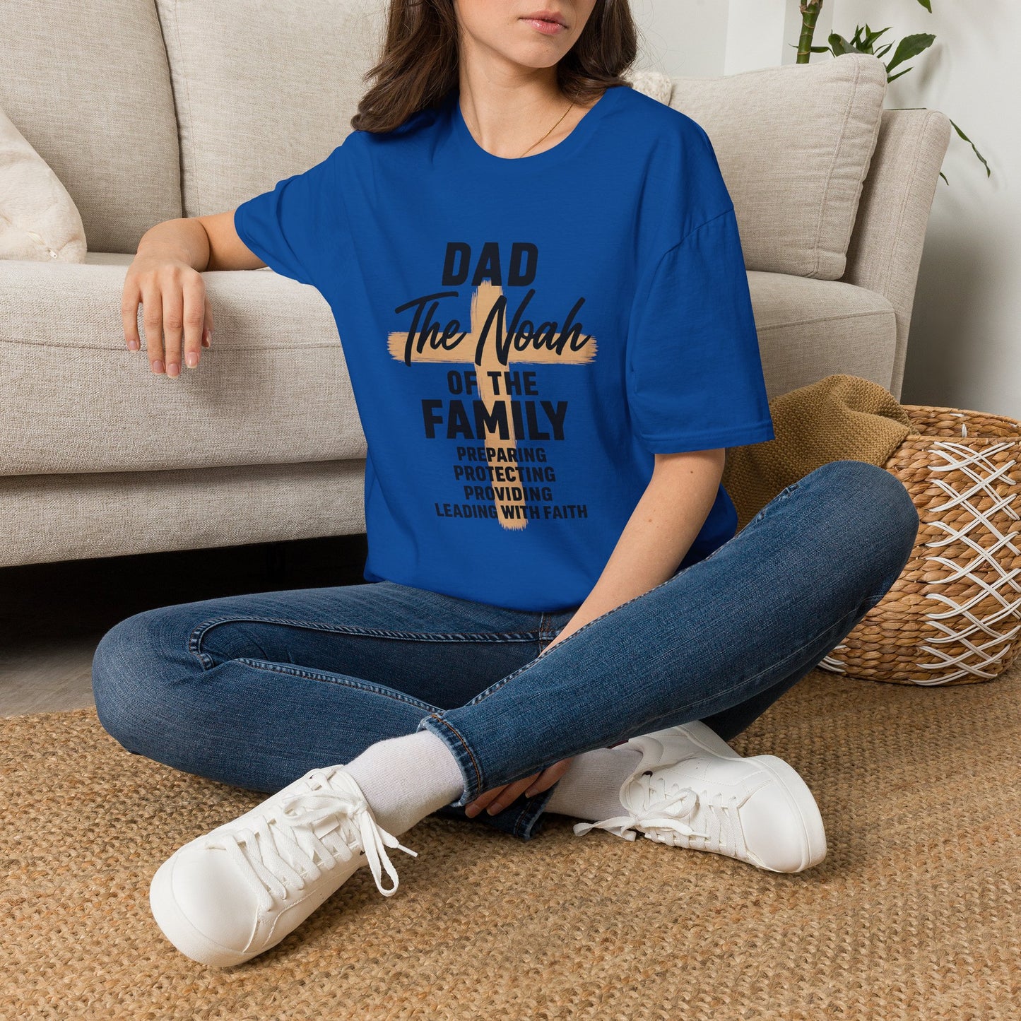 Dad The Noah of the Family T-Shirt — Christian Father Faith Shirt