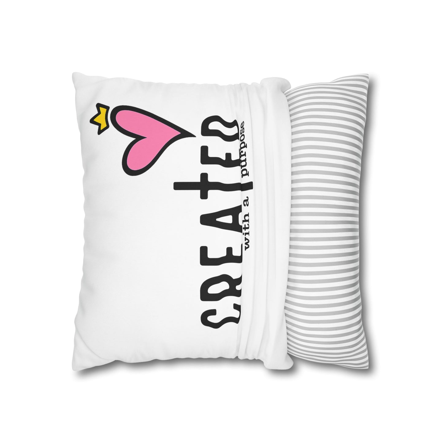Created With A Purpose Square Pillowcase – Christian Inspirational Decorative Pillow