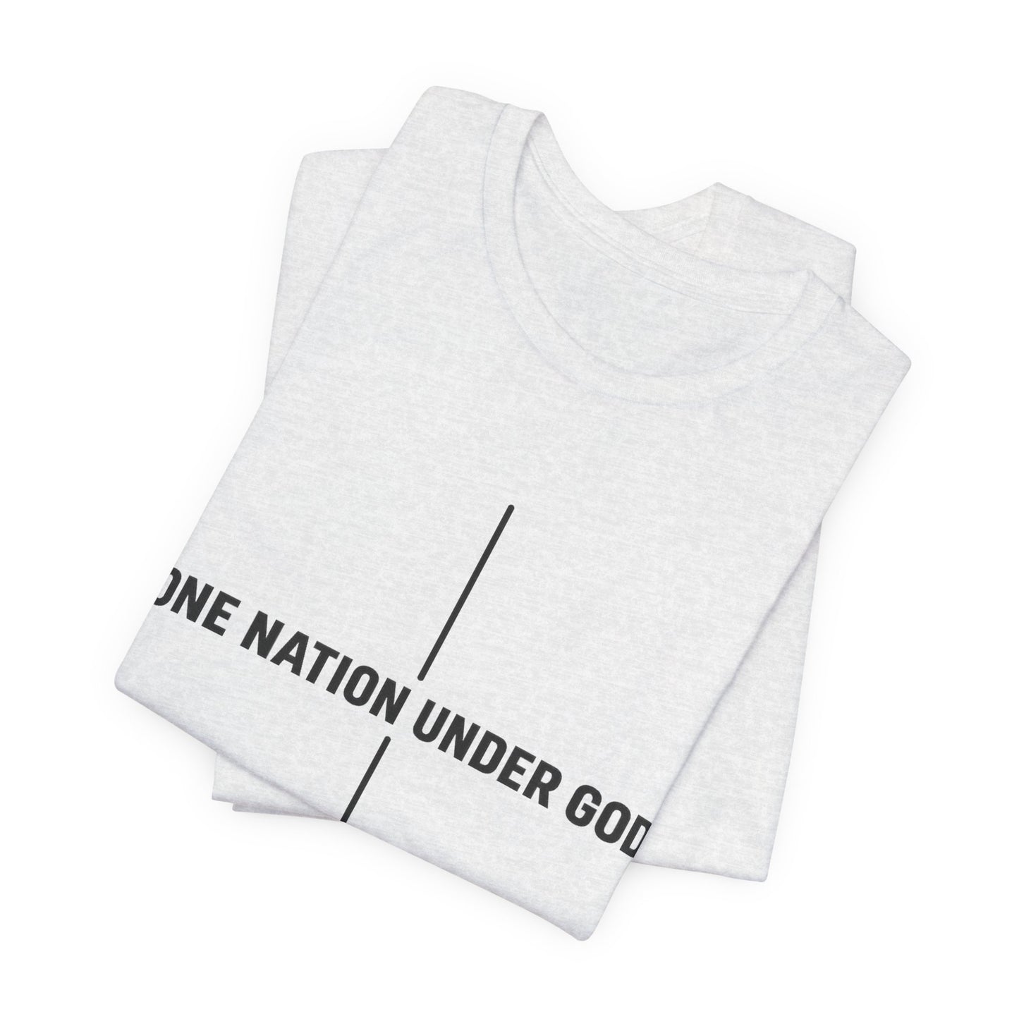 Christian Fish Tee — Small Circular 'JESUS' Design, Faith Graphic Shirt