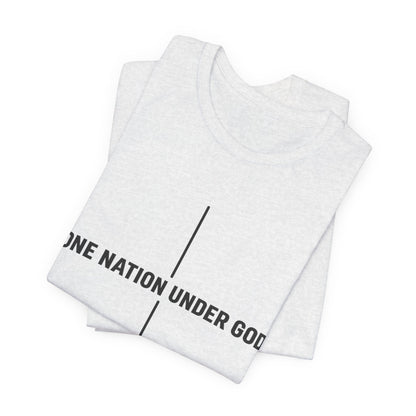Christian Fish Tee — Small Circular 'JESUS' Design, Faith Graphic Shirt