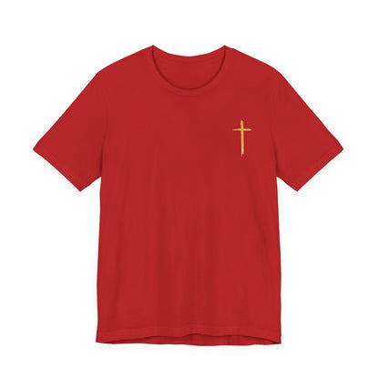 Christian Cross T-Shirt — "Do Not Be Deceived, Bad Company Ruins Good Morals" (1 Corinthians 15:33)