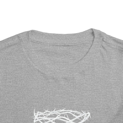 Toddler Tee — "Saved by Grace" Christian Crown of Thorns Shirt (Ephesians 2:8)