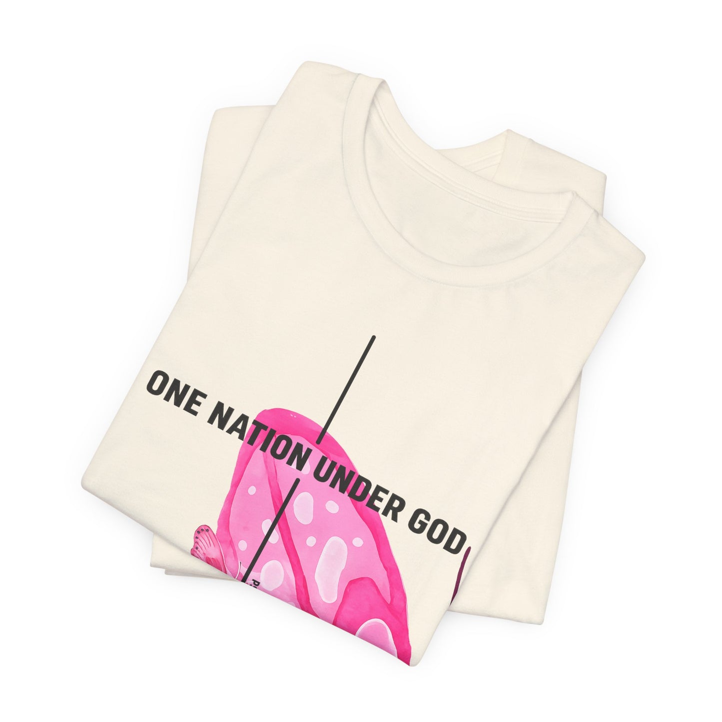 Created Butterfly T-Shirt — "One Nation Under God" Christian Inspirational Tee