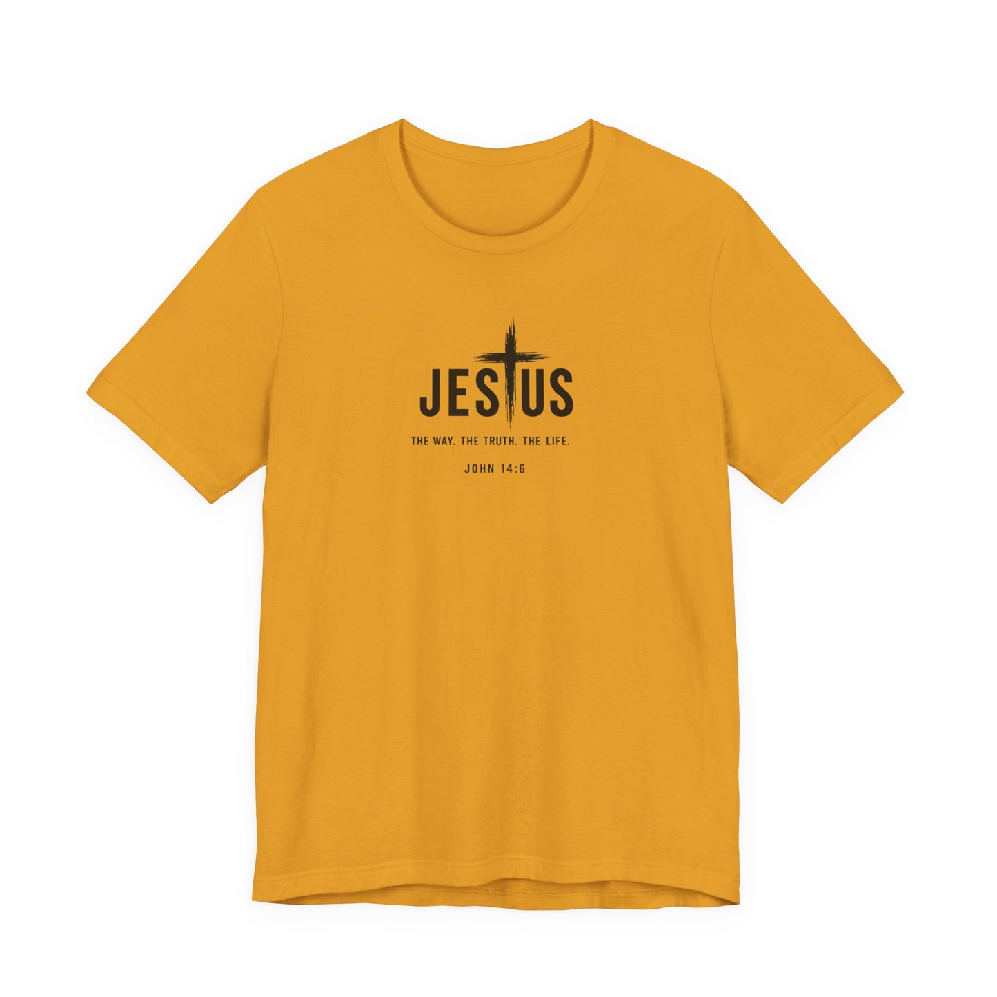 Faith Over Everything Christian Tee — "Jesus" Cross Design, John 14:6 Inspirational Shirt