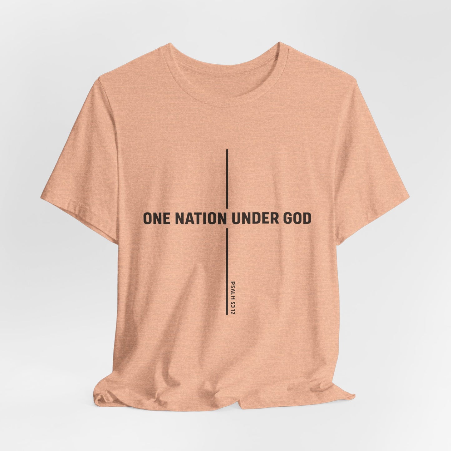 Christian Fish Tee — Small Circular 'JESUS' Design, Faith Graphic Shirt