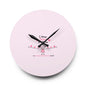 Acrylic Wall Clock - Cute Pink 'I Know Jesus Loves Me' Kids Nursery Clock