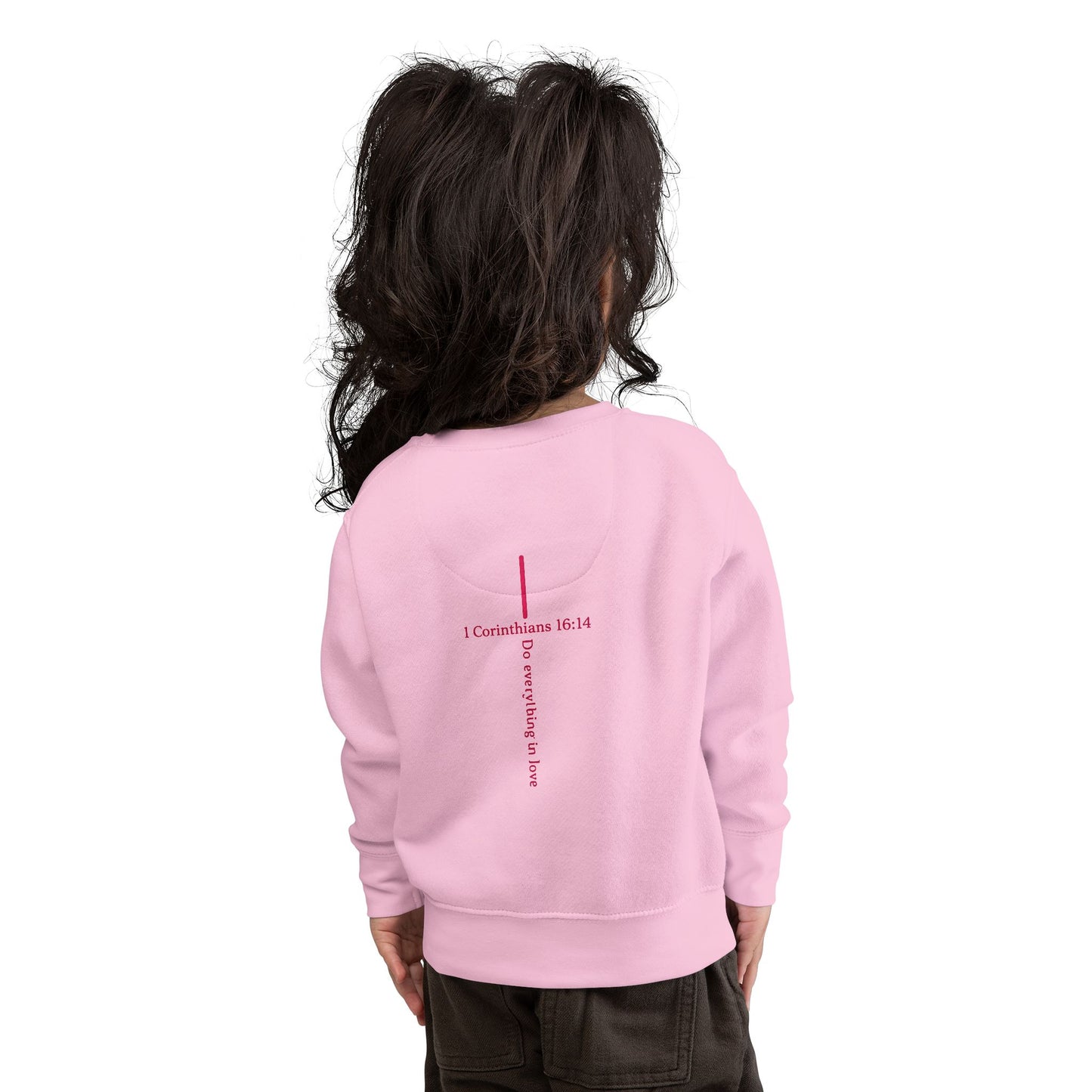 Toddler Sweatshirt — "I Roll With Jesus" Christian Toddler Tee