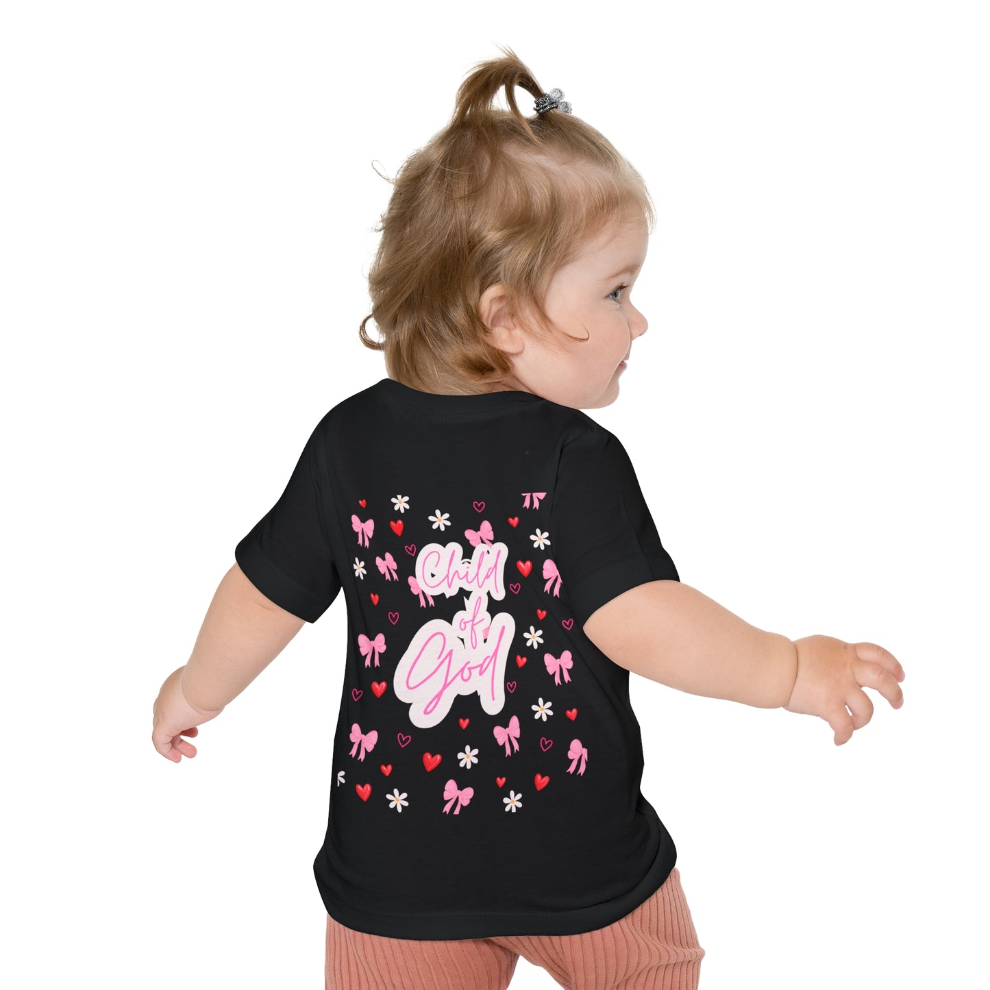Baby T-Shirt — Pink "Child of God" Heart Alarm Design