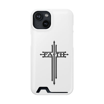 Faith Cross Phone Case with Card Holder — Slim Protective Wallet Case