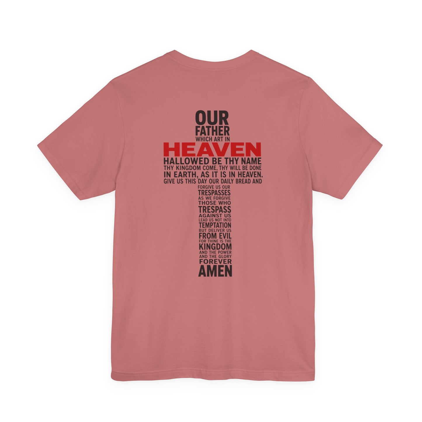 Matthew 6 Prayer Cross Tee — Our Father Lord's Prayer Christian T-Shirt