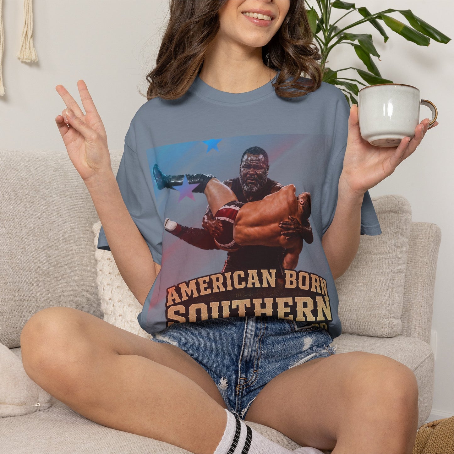 Southern Born T-Shirt — "American Born Southern by the Grace of God" Graphic Tee