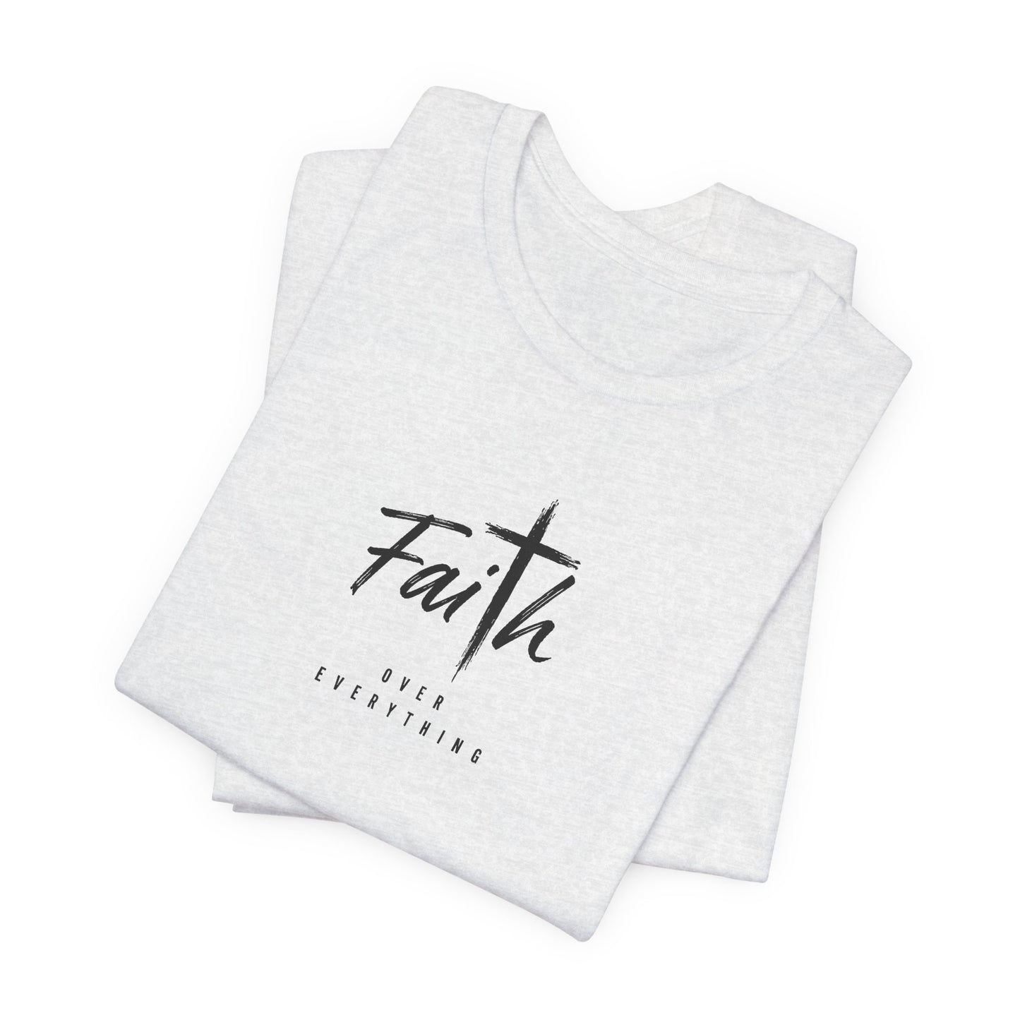 Faith Cross T‑Shirt — 'Our Father' Prayer Typography Tee