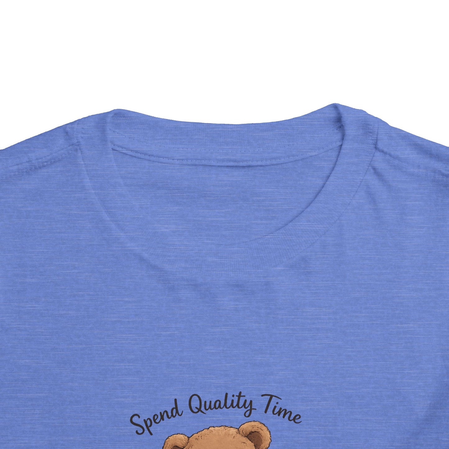 Toddler Tee — "Spend Quality Time with Jesus Today!" Bear Christian Kids Shirt