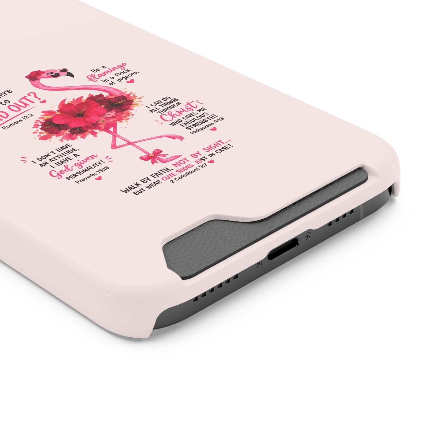 Flamingo 'Stand Out' Phone Card Case — Slim Wallet iPhone Case