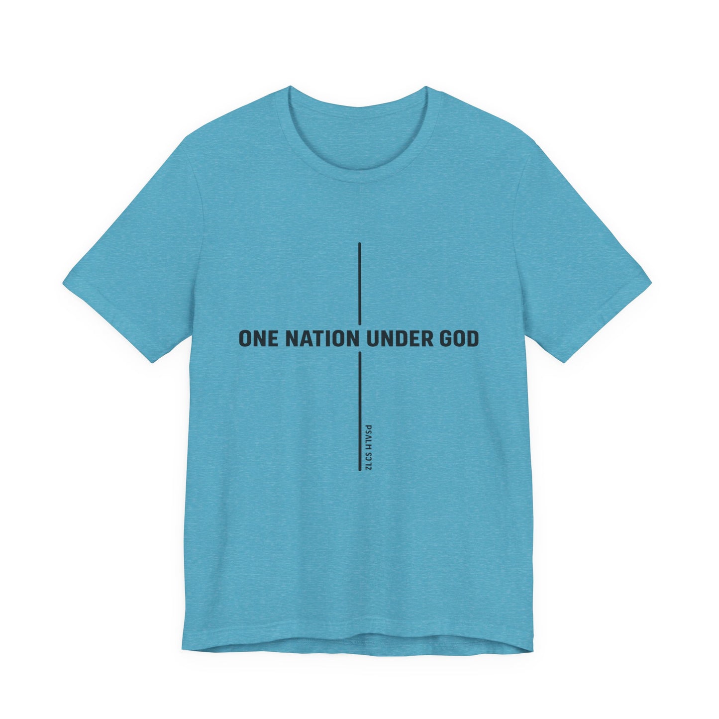 Christian Fish Tee — Small Circular 'JESUS' Design, Faith Graphic Shirt