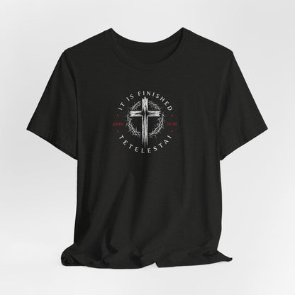 Faith Cross T‑Shirt – "It Is Finished" Christian Tee