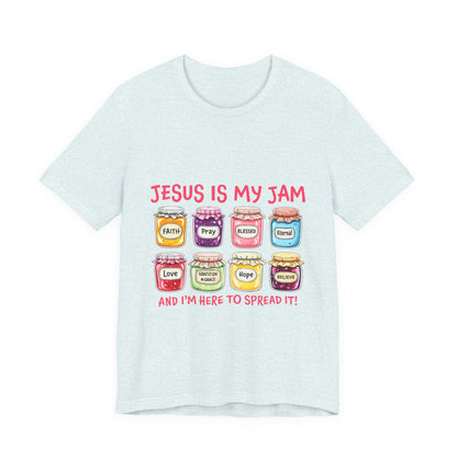 Christian T-Shirt — "Jesus Is My Jam" Jam Jar Graphic Tee