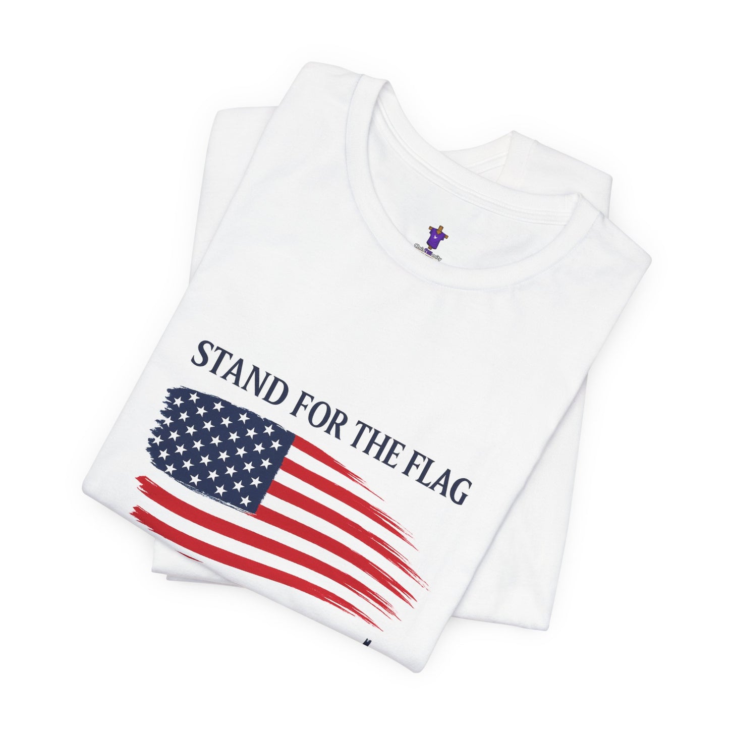 Stand for the Flag, Kneel for the Cross Tee — America 250 Patriotic T‑Shirt