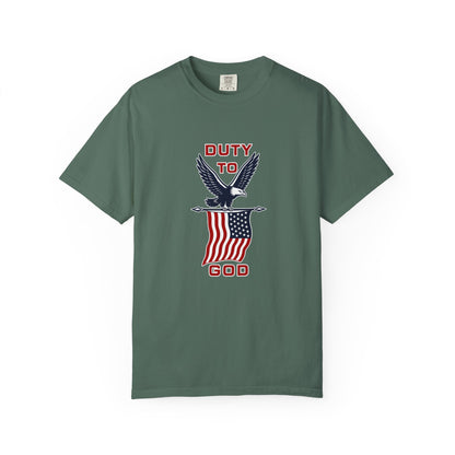 Duty to God Eagle American Flag T-Shirt