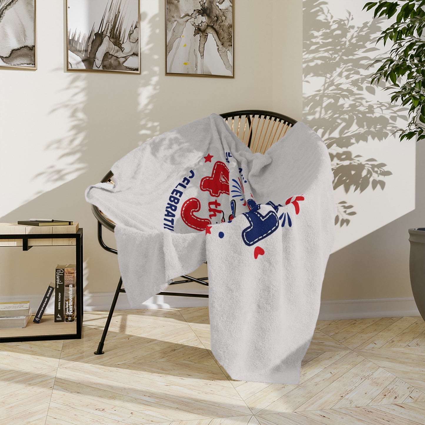 My First 4th of July Baby Blanket — Velveteen Microfiber Patriotic Throw