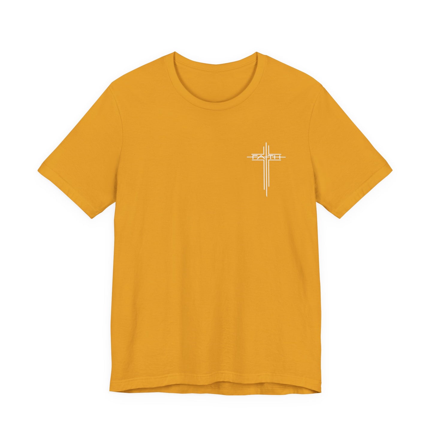Christian Cross T‑Shirt — Subtle Back Cross Graphic Religious Tee