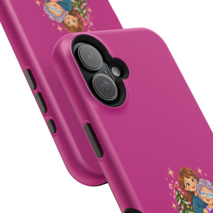 Magenta Christmas Grandma Phone Case — "Abuela, eres un regalo de Dios. ¡Feliz Navidad!" Magnetic Impact-Resistant