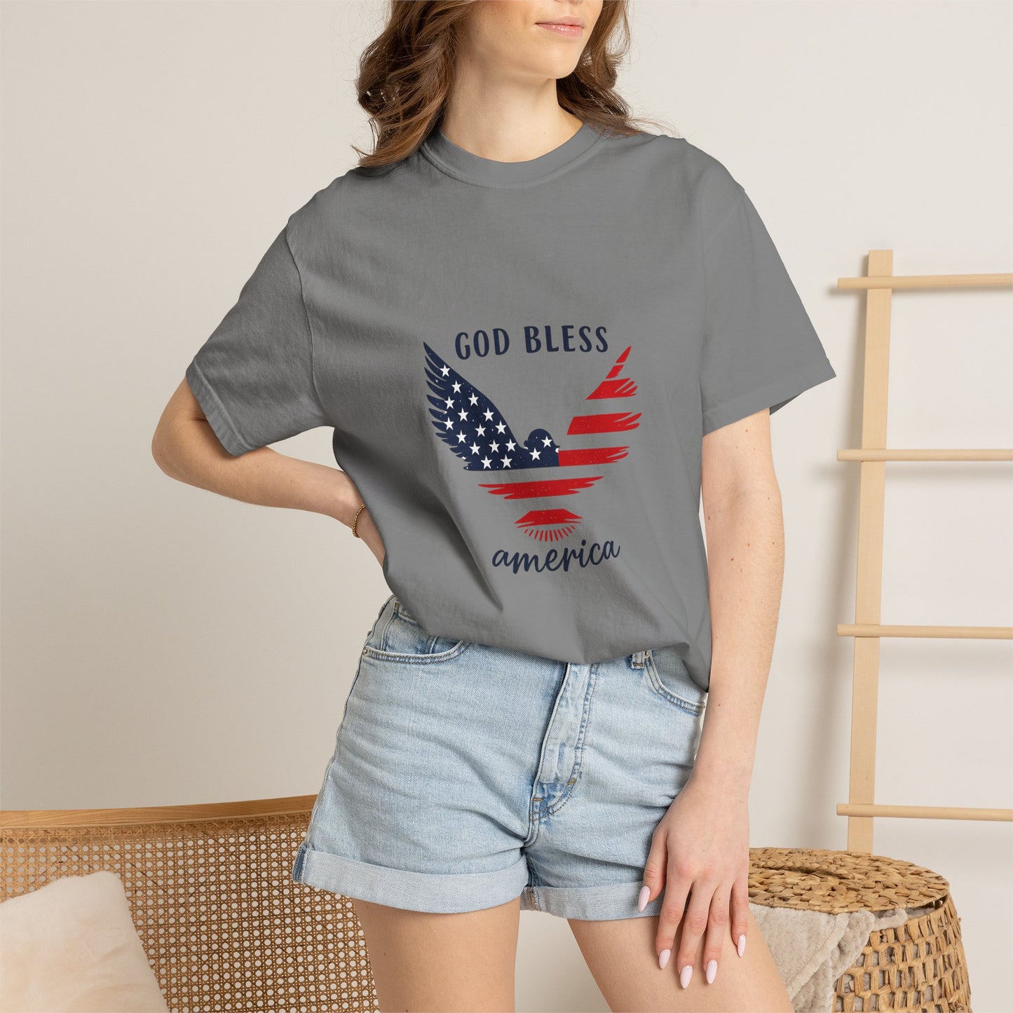 God Bless America Eagle T-Shirt — Patriotic USA Flag Tee