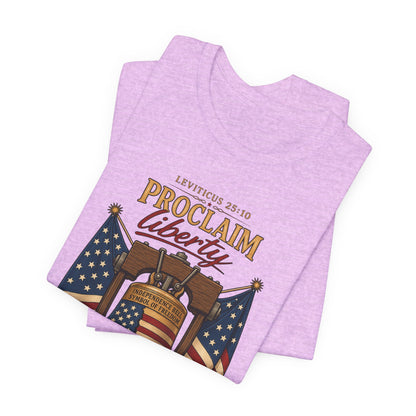 Proclaim Liberty Tee — Liberty Bell & American Flag Patriotic T-Shirt (250 Years)